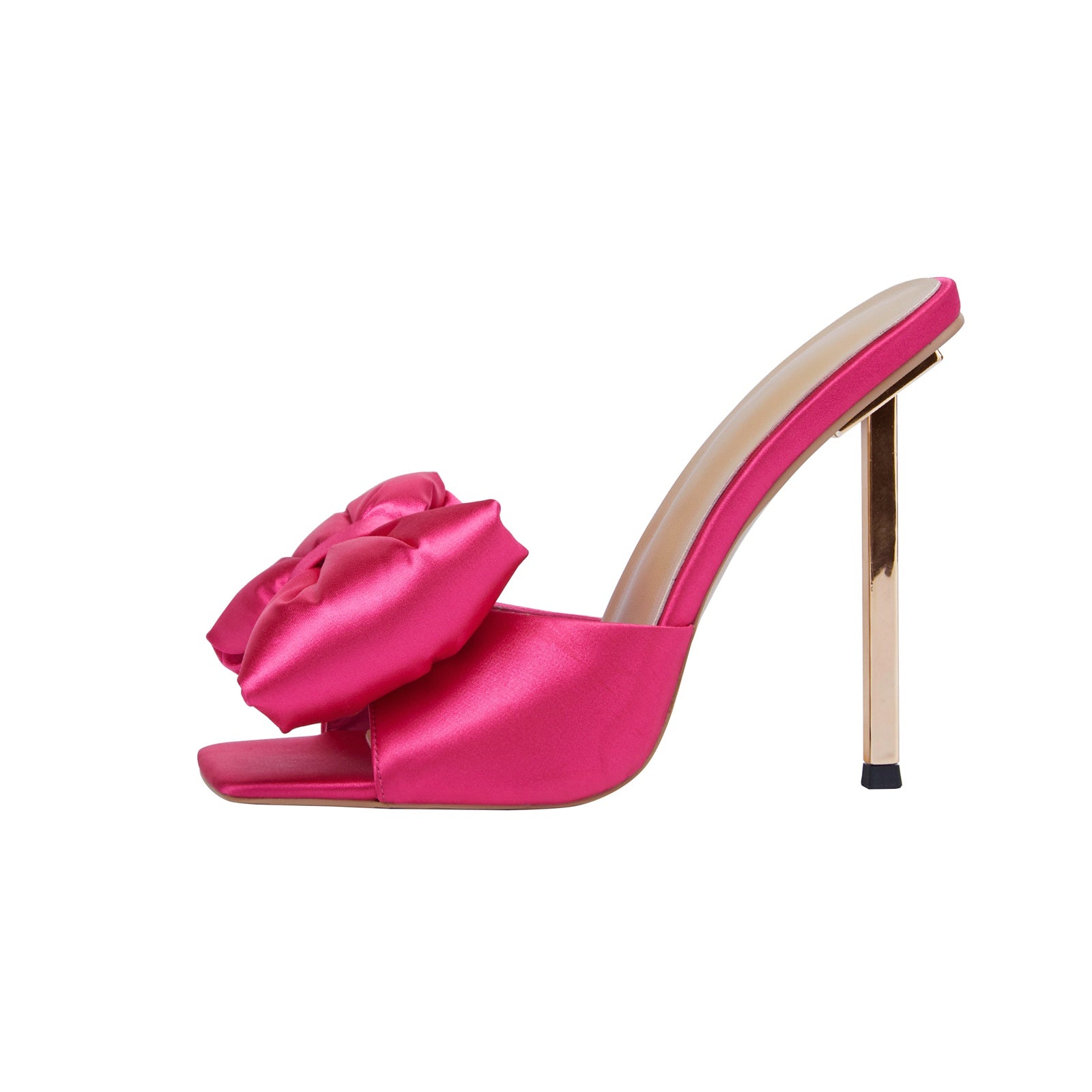 Hot Pink Open Toe Stiletto Sandals-2