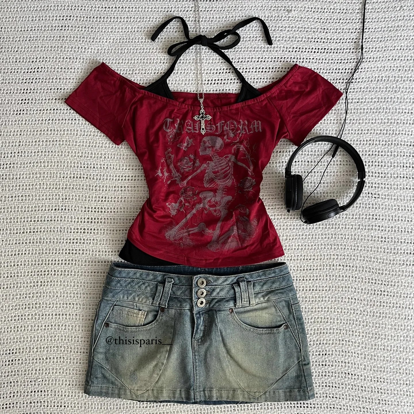 Millennium 2000s Y2k crop aesthetic sweet and sexy vest women's sleeveless casual anime printed vest Harajuku red full outfit Em