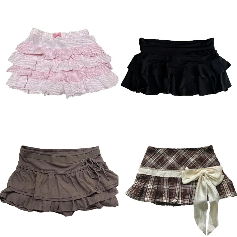 Y2K Skirt Fashion American Style Summer Casual Women Mini Skirt Hip Hop Punk Gothic Half length skirt Spicy Girls Streetwear
