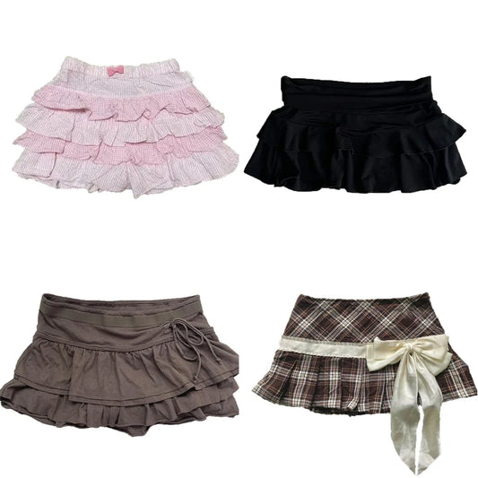 Y2K Skirt Fashion American Style Summer Casual Women Mini Skirt Hip Hop Punk Gothic Half length skirt Spicy Girls Streetwear